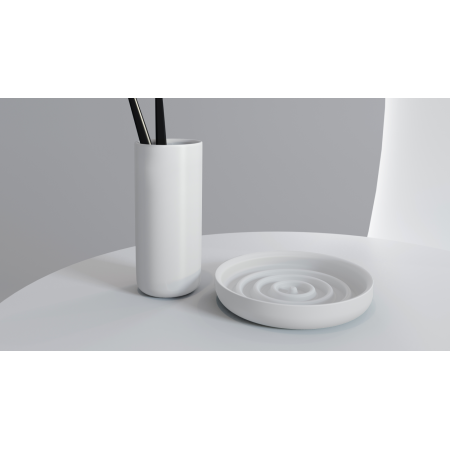 Стакан для щеток каменный GOCCE DI SALINI 1901201 белый Стакан для щеток каменный GOCCE DI SALINI 1901201 белый