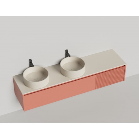 Подвесная тумба со столешницей SALINI Domino 200x70 эмаль 27D120 Подвесная тумба со столешницей SALINI Domino 200x70 эмаль 27D120