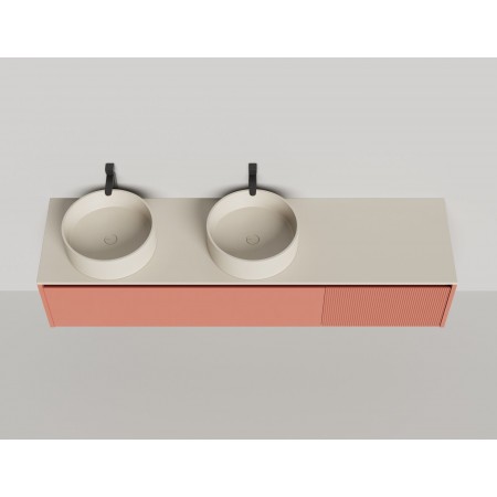 Подвесная тумба со столешницей SALINI Domino 200x70 эмаль 27D120 Подвесная тумба со столешницей SALINI Domino 200x70 эмаль 27D120