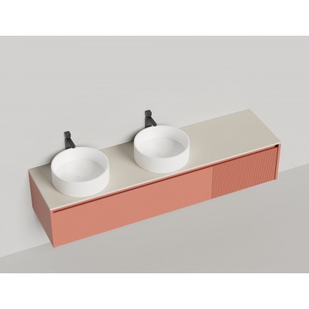 Подвесная тумба со столешницей SALINI Domino 200x70 эмаль 27D120 Подвесная тумба со столешницей SALINI Domino 200x70 эмаль 27D120