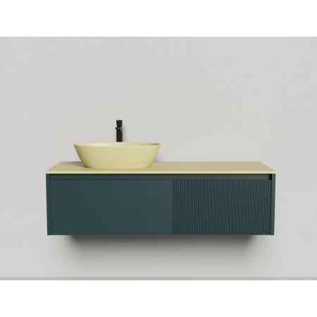 Подвесная тумба со столешницей SALINI Domino 140x50 эмаль 27D114 Подвесная тумба со столешницей SALINI Domino 140x50 эмаль 27D114