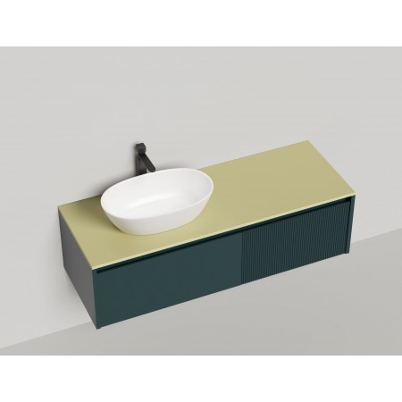 Подвесная тумба со столешницей SALINI Domino 140x50 эмаль 27D114 Подвесная тумба со столешницей SALINI Domino 140x50 эмаль 27D114