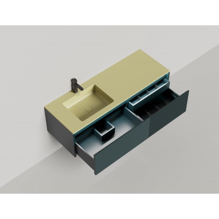 Подвесная тумба со столешницей SALINI Domino 140x50 эмаль Onda Plus 27D114ON Подвесная тумба со столешницей SALINI Domino 140x50 эмаль Onda Plus 27D114ON