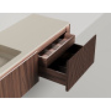 Подвесная тумба со столешницей SALINI Domino 160x50 шпон Onda Plus 27D216ON Подвесная тумба со столешницей SALINI Domino 160x50 шпон Onda Plus 27D216ON