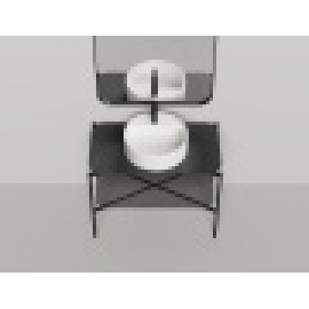 Напольная тумба со столешницей и зеркалом SALINI Grazia 100x74 стальная черная 27G110 Напольная тумба со столешницей и зеркалом SALINI Grazia 100x74 стальная черная 27G110