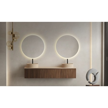 Зеркало для ванной с LED подсветкой, обогрев-антизапотевание, сенсорный выключатель, Ø80 см SALINI OMBRA 27M0380BH Зеркало для ванной с LED подсветкой, обогрев-антизапотевание, сенсорный выключатель, Ø80 см SALINI OMBRA 27M0380BH