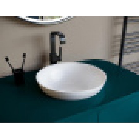 Раковина каменная полувстраиваемая матовая 42x42 SALINI MAREA 03 1802203M Раковина каменная полувстраиваемая матовая 42x42 SALINI MAREA 03 1802203M