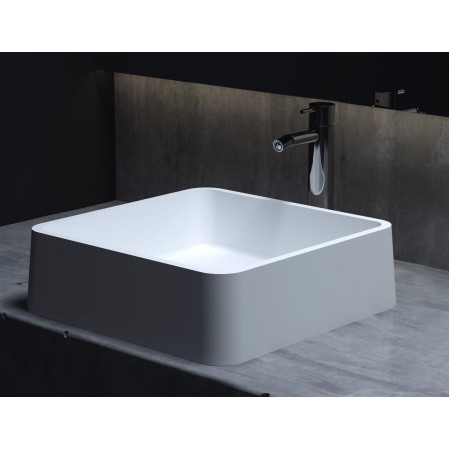 Раковина каменная матовая 42х42 SALINI GLORIA 302 1102202MRH окрашена по RAL снаружи Раковина каменная матовая 42х42 SALINI GLORIA 302 1102202MRH окрашена по RAL снаружи