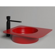 Раковина каменная матовая 55х45 SALINI NINFEA 110521MRH окрашена по RAL снаружи