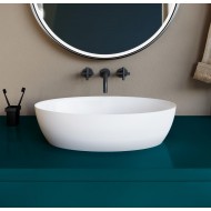 Раковина каменная глянцевая 56х35 SALINI ALDA 110611GRF окрашена по RAL