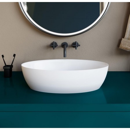 Раковина каменная глянцевая 56х35 SALINI ALDA 110611GRF окрашена по RAL Раковина каменная глянцевая 56х35 SALINI ALDA 110611GRF окрашена по RAL