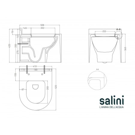 Унитаз SALINI GEMELLI 240121KMRF Унитаз SALINI GEMELLI 240121KMRF