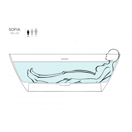Ванна отдельностоящая SALINI SOFIA 185x90 102519G Ванна отдельностоящая SALINI SOFIA 185x90 102519G