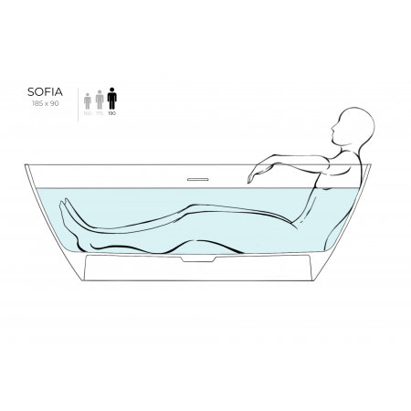 Ванна отдельностоящая SALINI SOFIA 185x90 102519G Ванна отдельностоящая SALINI SOFIA 185x90 102519G