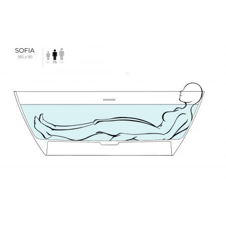 Ванна отдельностоящая SALINI SOFIA 185x90 102529M Ванна отдельностоящая SALINI SOFIA 185x90 102529M