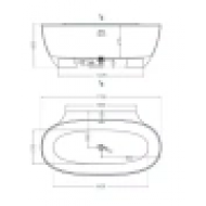 Ванна пристенная глянцевая 170х90 SALINI ALDA WALL 170 101915G