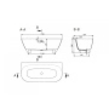 Ванна каменная отдельностоящая глянцевая 170х80 SALINI SOFIA WALL 102512G Ванна каменная отдельностоящая глянцевая 170х80 SALINI SOFIA WALL 102512G