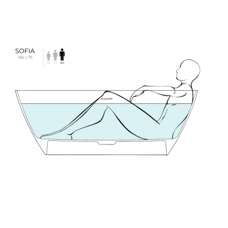 Ванна каменная отдельностоящая матовая 165х75 SALINI SOFIA 102521MRH окрашена по RAL снаружи Ванна каменная отдельностоящая матовая 165х75 SALINI SOFIA 102521MRH окрашена по RAL снаружи