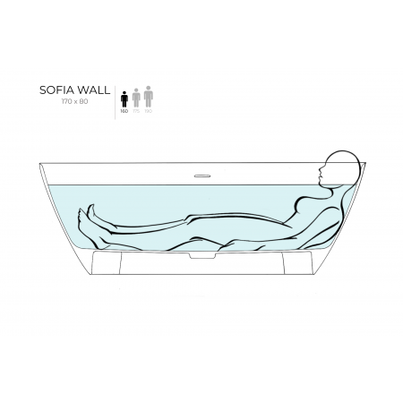 Ванна каменная отдельностоящая матовая 170х80 SALINI Sofia Wall 102522MRH окрашена по RAL снаружи Ванна каменная отдельностоящая матовая 170х80 SALINI Sofia Wall 102522MRH окрашена по RAL снаружи