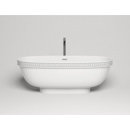 Ванна каменная отдельностоящая матовая 180х80 SALINI GRECA MEANDER 103021MRH окраска по RAL снаружи