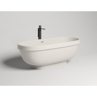 Ванна каменная отдельностоящая матовая 180х80 SALINI GRECA MEANDER 103121MRH окрашена по RAL снаружи