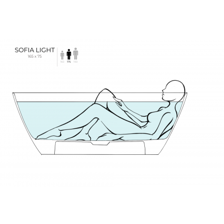 Ванна отдельностоящая SALINI SOFIA LIGHT Без перелива покраска по RAL полностью 103611GRF Ванна отдельностоящая SALINI SOFIA LIGHT Без перелива покраска по RAL полностью 103611GRF
