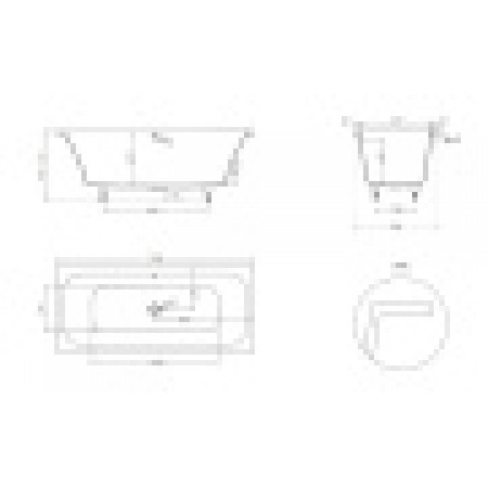 Ванна каменная встраиваемая матовая 170x75 SALINI ORLANDA AXIS 103213M Ванна каменная встраиваемая матовая 170x75 SALINI ORLANDA AXIS 103213M