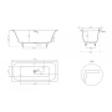 Ванна каменная встраиваемая матовая 170x75 SALINI ORLANDA AXIS 103223M Ванна каменная встраиваемая матовая 170x75 SALINI ORLANDA AXIS 103223M